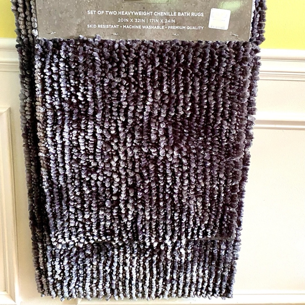Chenille Bath Rug - Gray